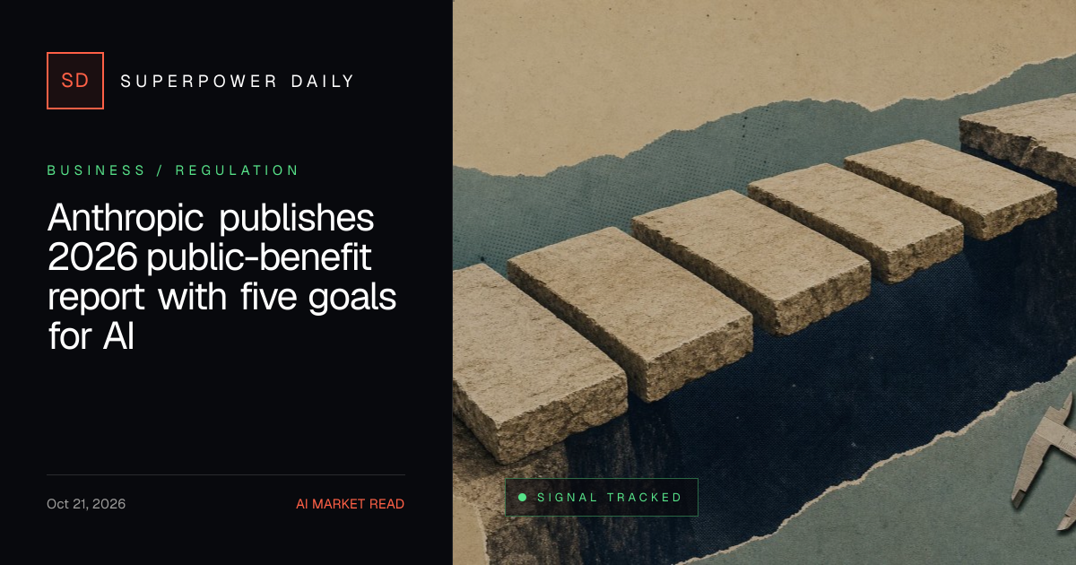 Anthropic publishes 2026 public-benefit report with five goals for AI ...