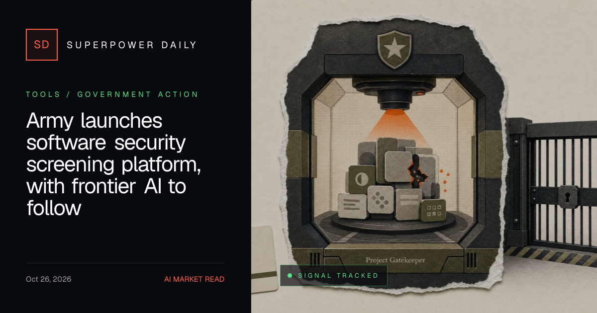 Army launches software security screening platform, with frontier AI to ...