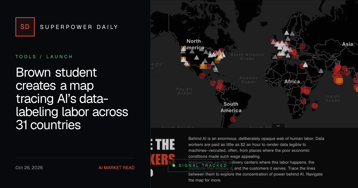 Brown student creates a map tracing AI’s data-labeling labor across 31 ...