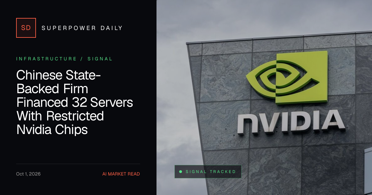 Chinese State-Backed Firm Financed 32 Servers With Restricted Nvidia ...