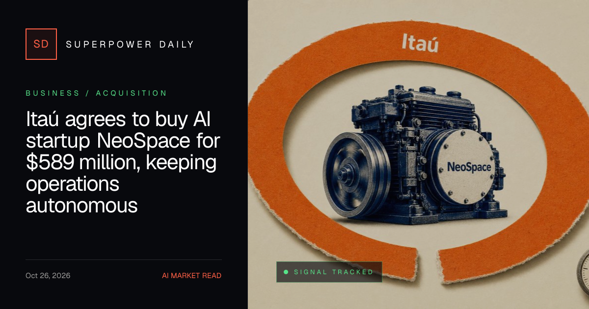 Itaú agrees to buy AI startup NeoSpace for $589 million, keeping ...