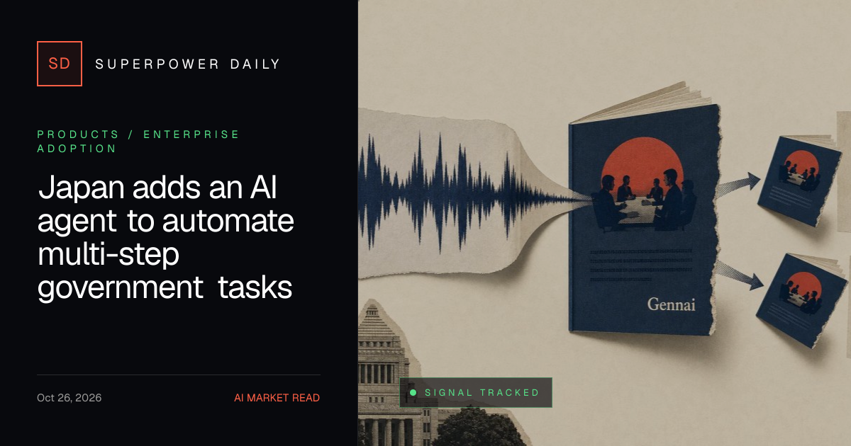 Japan adds an AI agent to automate multi-step government tasks ...