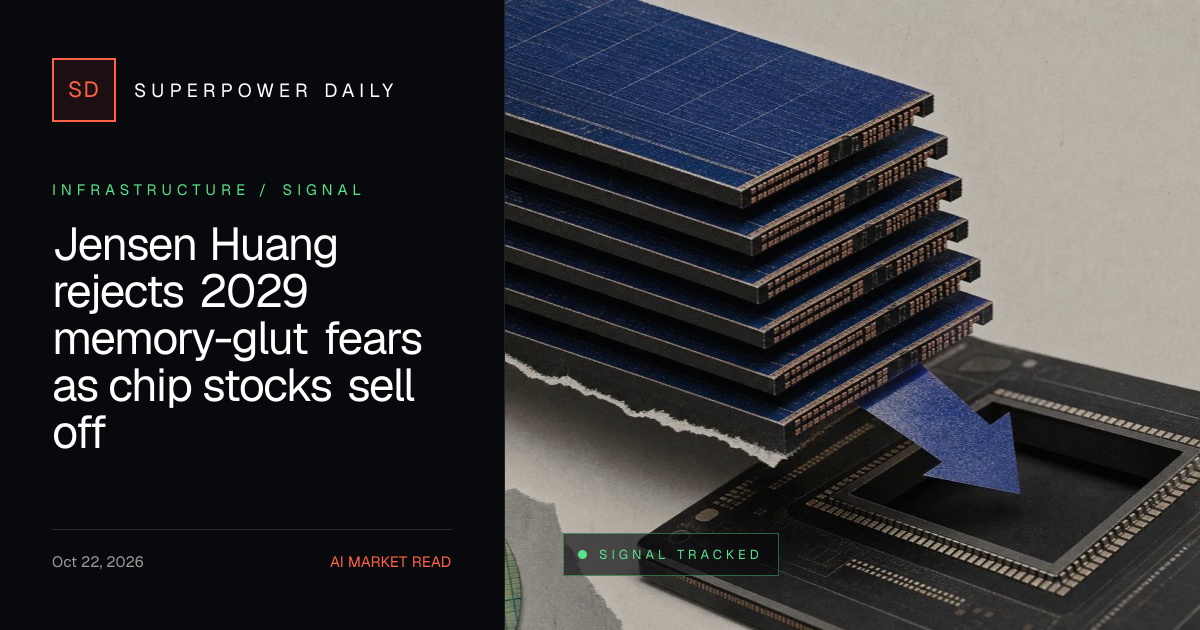 Jensen Huang rejects 2029 memory-glut fears as chip stocks sell off ...