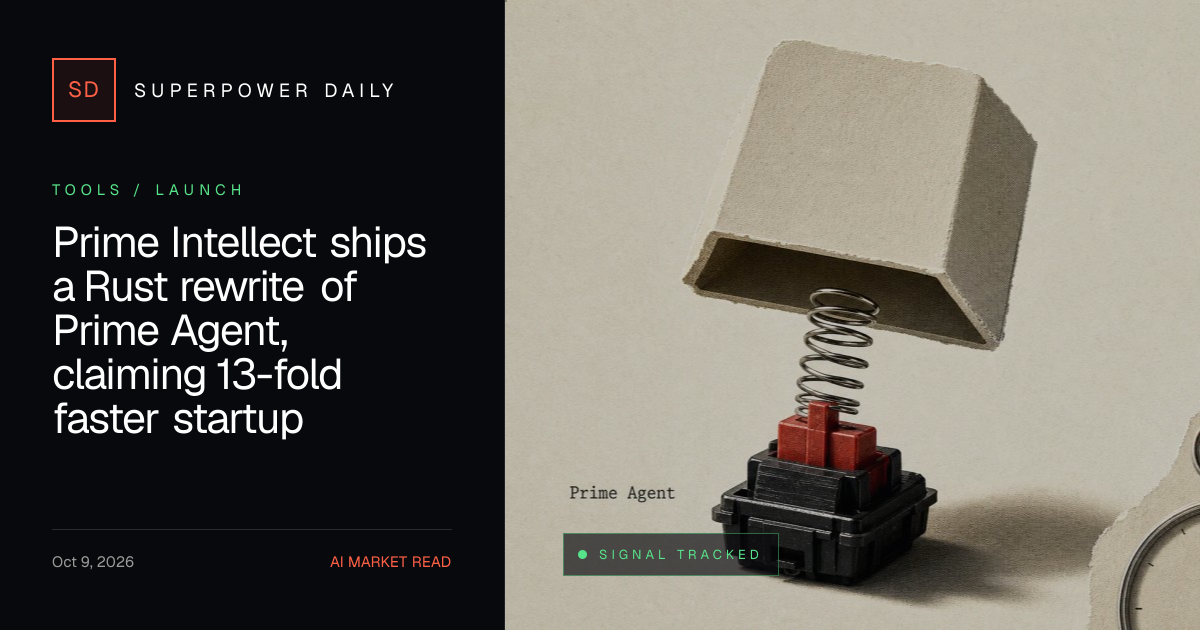 Prime Intellect ships a Rust rewrite of Prime Agent, claiming 13-fold ...