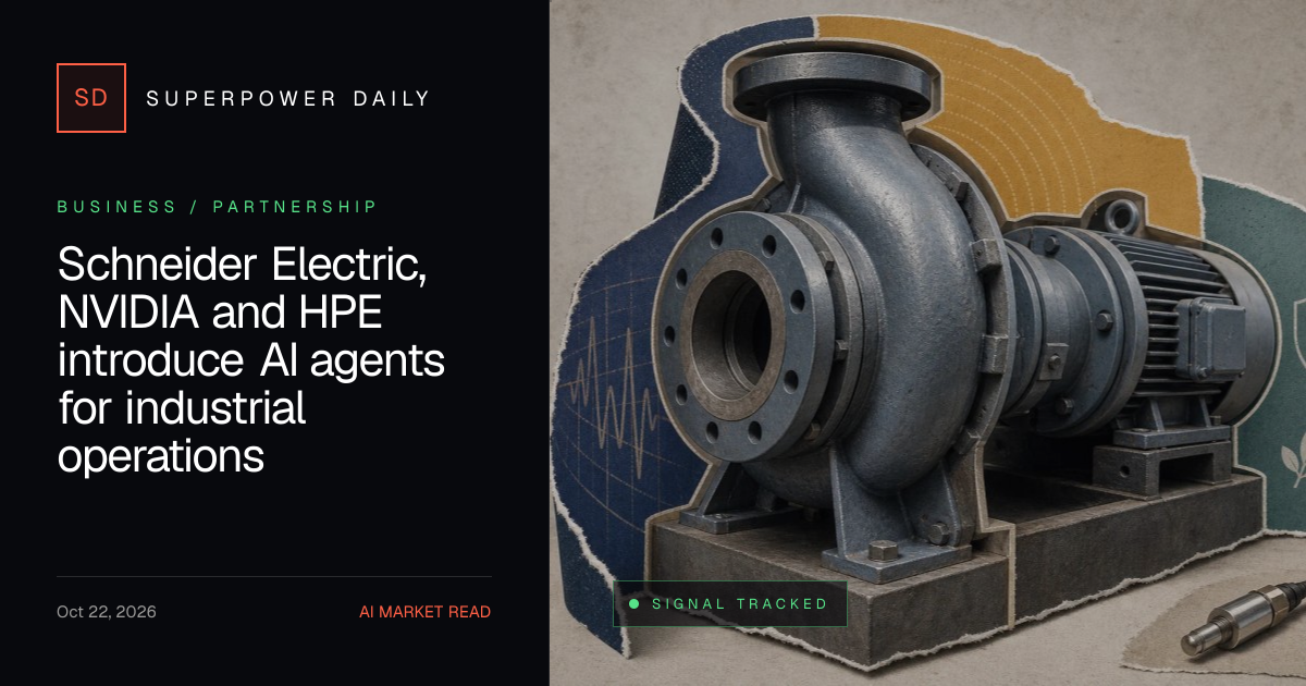 Schneider Electric, NVIDIA and HPE introduce AI agents for industrial ...