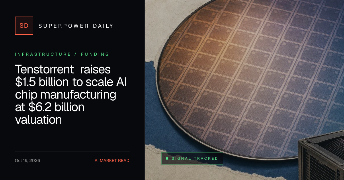 Tenstorrent raises $1.5 billion to scale AI chip manufacturing at $6.2 ...