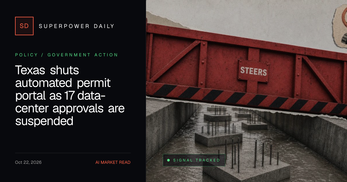 Texas shuts automated permit portal as 17 data-center approvals are ...