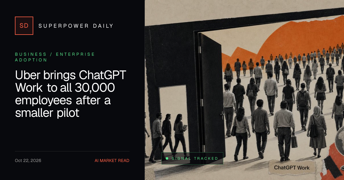 Uber brings ChatGPT Work to all 30,000 employees after a smaller pilot ...